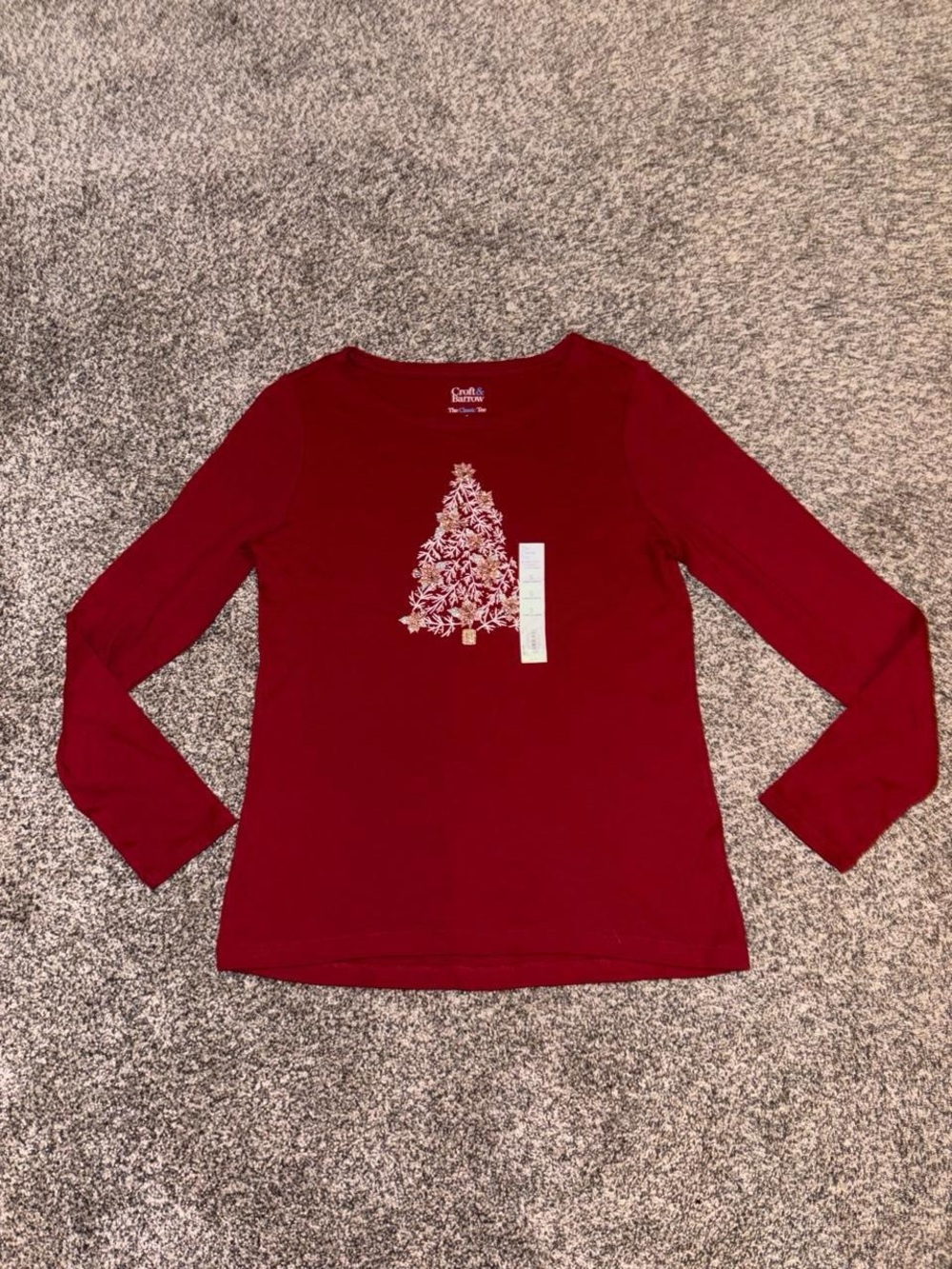 NWT long sleeve shirt with sequins Christmas design
